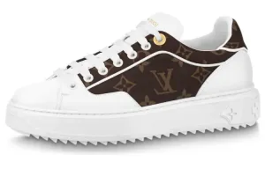 Кроссовки LOUIS VUITTON Time Out Sneakers 'White With Brown Monogram' Women's