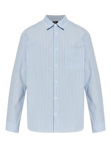 Полосатая рубашка на пуговицах A.P.C., синий