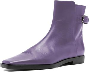 Женские балетки с закрытым носком, с ремешком и пряжкой на щиколотке, низкий каблук, короткие ботильоны, офисная деловая обувь, размеры 4-16 US Wo wagas, Lavender