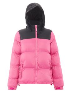Женская стеганая куртка розового и черного цветов myMo