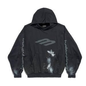 Худи (WMNS) Balenciaga 3B Stencil Hoodie Medium Fit 'Black', черный