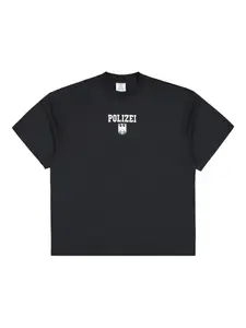 Футболка с эмблемой полицейского орла VETEMENTS, черный