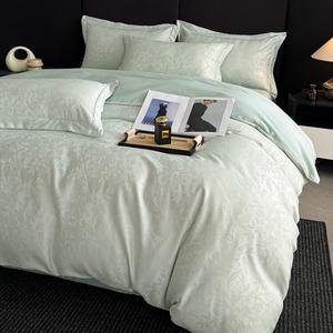 LUOLAI HOME Комплект постельного белья, 180 см, 4 предмета, Huayan Jinxin, водянисто-зеленый