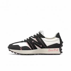 New Balance Кроссовки для бега NB 327 с амортизацией, устойчивые к истиранию, с поддержкой, терморегуляцией, низкие, унисекс, black pink