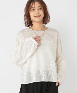 Блузка с двойным передом и объемным кружевом Studio Clip, цвет Off White 11