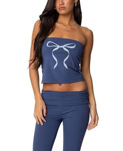 Топ-бюстье Aiyana с бантом и встроенным бюстгальтером Edikted, синий