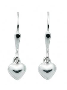 Adeliás Женские серьги из серебра 925 пробы / серьги в форме сердца из серебра