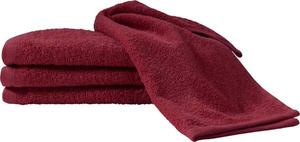 Гостевое полотенце Erwin Müller 4er-Pack 117441, 30x1x50 см цвет weinrot