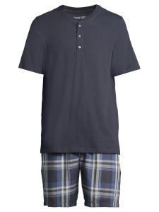 Короткая пижама SCHIESSER Night & Home, темно-синий