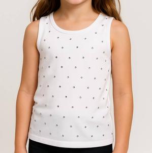 Белый топ с заклепками Mia, белый