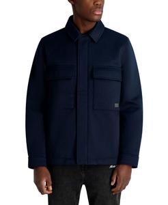 Мужская рубашка-пиджак из саржи с воротником KARL LAGERFELD PARIS, Navy
