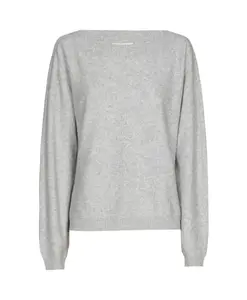 Роскошный свитер из смеси шерсти и кашемира Marie Mãro, серый