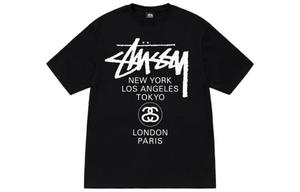 Футболка Stussy World Tour Белая, Зеленый