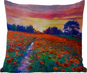 Подушка для улицы - Живопись - Природа - Цветы - Масляная краска - 50x50 см - Устойчива к атмосферным воздействиям - Подушка для отдыха - Удобная - Подушка с рисунком MuchoWow