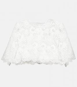 Кроп-топ с ажурным кружевным краем Dodo Bar Or, White