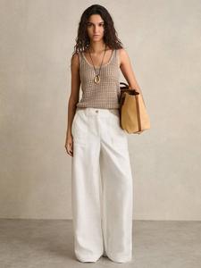 Брюки Ashby Pure Linen Reiss, White