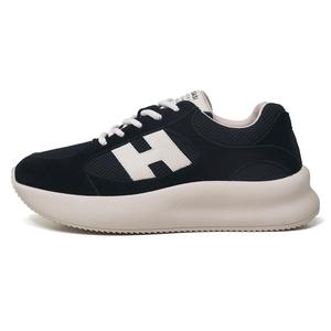 OULISASI Женские низкие кэжуал кеды черные, цвет Black