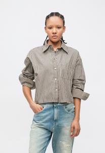 Блуза GAP STRAIGHT HEM CROPPED SHIRT, Brown