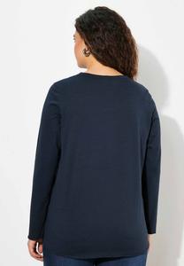 Топ с длинными рукавами Ulla Popken, темно-синий