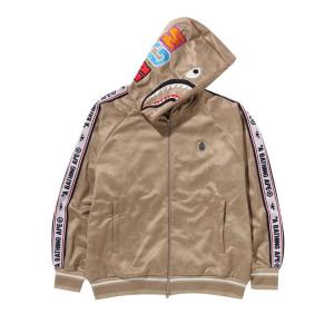 Худи BAPE Solid Camo Relaxed Fit Shark Full Zip Hoodie, Beige
