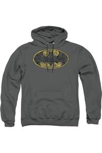 Толстовка с капюшоном Batman Tattered Logo для взрослых Gildan