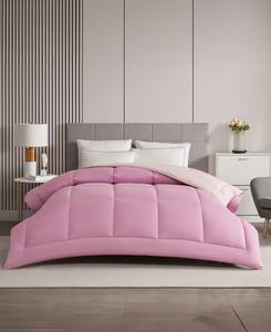 Двустороннее одеяло с наполнителем, имитирующим пух, размер King, Royal Luxe, цвет pink/mauve