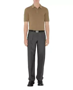 Шерстяная рубашка поло Burberry, бежевый