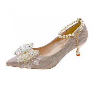 Xingdiman Тонкие каблуки на шпильке 7см 5см 3см 2см женские шампань золото 3см, цвет Champagne Gold 3cm