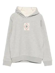 Худи с нашивкой-логотипом C.P. Company Kids, серый