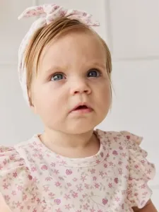 Повязка на голову Adaline Berries в цвете «Баллетный розовый» (органический хлопок) Jamie Kay