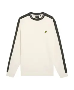 Толстовка с круглым вырезом и декоративными вставками Lyle & Scott, белый