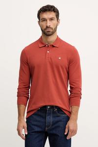 Хлопковый лонгслив United Colors Of Benetton, оранжевый