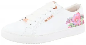 Кроссовки на платформе TOM TAILOR с ярким цветочным принтом, повседневная обувь, полуботинки, туфли на шнуровке, белый