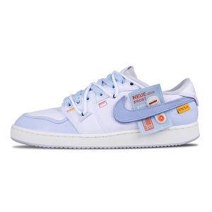 Кроссовки Union LA X Air Jordan Vintage Basketball Shoes Unisex Low-top White/blue, голубой