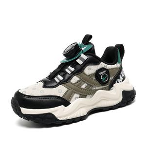 Кроссовки для бега для детей с противоскользящей амортизацией, износостойкими, водонепроницаемыми подошвами и отскоком Binary, черный/зеленый