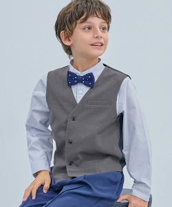 Двусторонний деловой жилет, детский деловой пиджак для мальчиков, весна/лето 2026 Devirock, цвет 001-Charcoal-Bk