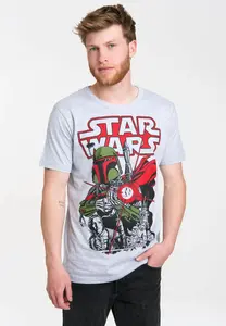 Футболка Logoshirt "Боба Фетт - Звездные войны" со знаменитым принтом спереди, серый