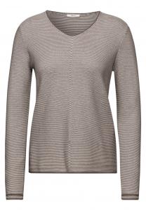 Тонкий вязаный свитер CECIL Sweater, цвет mottled brown