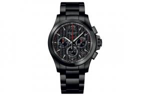 Longines Мужские кварцевые часы Comcast Collection с черным циферблатом и PVD-покрытием на ремешке