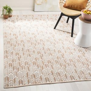 Ковер SAFAVIEH, 92 x 153 см, Montauk Collection, Orange & Ivory, ручной работы из хлопка, идеален для помещений с высокой проходимостью: прихожая, гостиная, спальня (MTK609D)