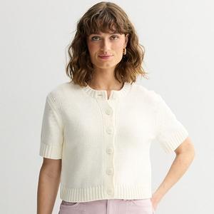 Женский свитер с коротким рукавом Sonoma Goods For Life, Ivory Silk