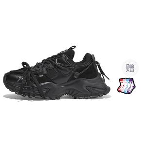 Абразивоустойчивые дышащие кроссовки Shark Tooth Size 2 с эффектом увеличения роста низкие массивные унисекс Masongarments, серый (грязный черный)