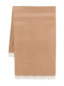 Шарф с бахромой Max Mara, коричневый