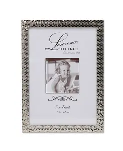 Рамка для картины из металла с серебристым мерцанием — 5 x 7 дюймов Lawrence Frames, silver
