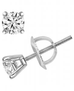 Серьги-гвоздики с бриллиантами (5/8 карата) в оправе из белого золота 14 карат Macy's, 14k White Gold