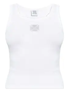 Декорированная майка Vetements, белый