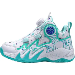 Баскетбольные кроссовки средней высоты с амортизацией ударов и износостойкостью для детей D&W, белый