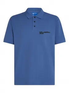 Поло с логотипом Karl Lagerfeld Jeans, синий