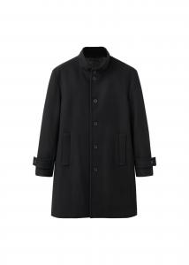 MANGO MAN Межсезонное пальто 'Funnel' в черном цвете
