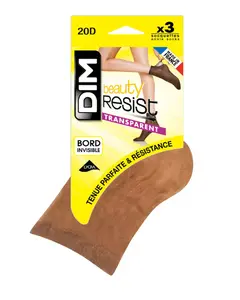 Набор из 3 прозрачных ботильонов с усиленным сетчатым носком Dim, бежевый